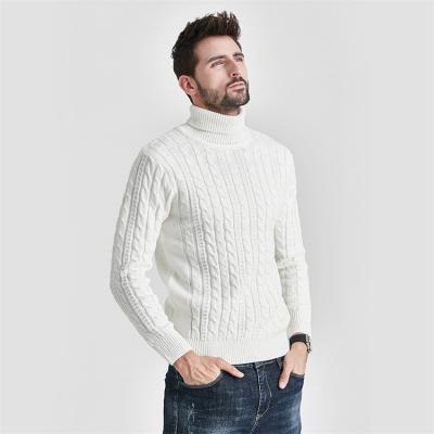 China popular Anti-wrinkle fashion turtle neck knit sweater autumn winter men's retro thin body warm bottom sweater for sale