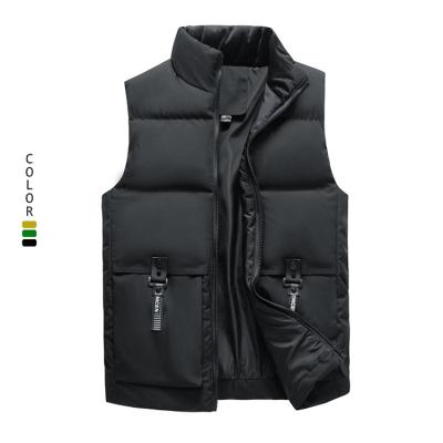 China 2021 Best-selling Pure Colors QUICK DRY Down Vest Men's Oversized Cargo Vest Winter Warm Coat M-8XL Coat for sale