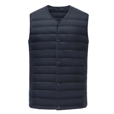 China Winter light down QUICK DRY hot selling hot vest with youth men's leisure pure color outdoor jacket sleeveless vest for sale