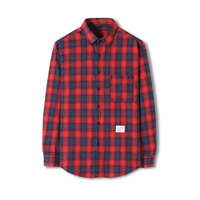 China Anti-pilling 2021 new spring and autumn plaid shirt young men's leisure large size yarn-dyed shirt for sale