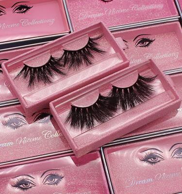 China High Quality Siberian Mink Eyelashes Up To 25-30 Times Goods 100% Real Luxury 3D Mink Eyelashes With Customize Box for sale