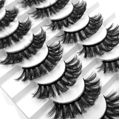 China ODM Cilio Eyelash Wimper 8mm-20mm OEM 5D False Eye Lash Mink Eyelashes With Thick Silk Tapered Super Fluffy Box Up to 25-30 times durable for sale