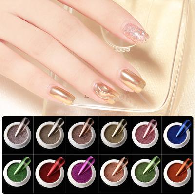 China Excellent Effect Aurora Pigment Nail Powder Magic Coating Mirror Solid Chrome Colored Acrylic Nail Art Effect Wholesale Custom 26 Colors for sale