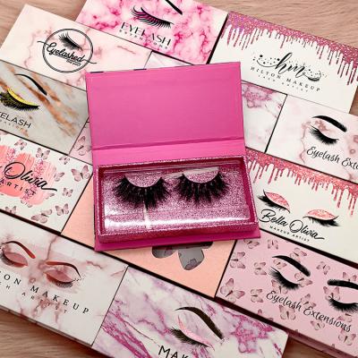 China Free Sample Thick Cilio False Eyelash Wimper Wholesale Distributors 25mm 3D Mink False Eye Lash Eyelashes With Custom Packing Box for sale