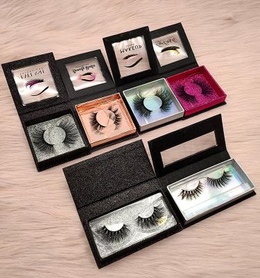 China Long Natural Private Label Matte Black Lashes Eyelash Box Custom Made Personal for sale