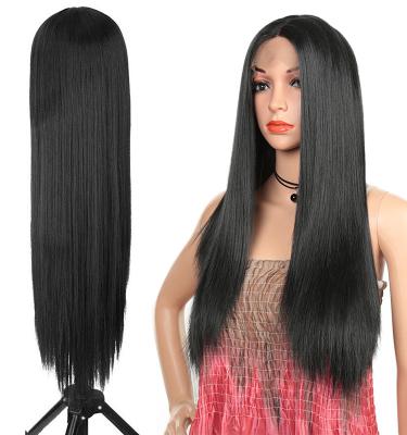 China 150% 180% Density HD Straight 8-26 Inch Brazilian Glueless Virgin Hair Natural Lace Front Wig For Black Women for sale