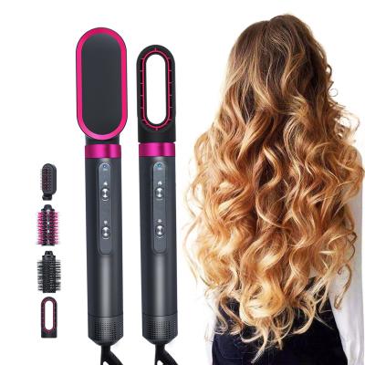 China Ionic 5 in 1 One Step Hair Straightener Curler Comb Hair Dryer Brush for Women Hair Curler Styler for sale