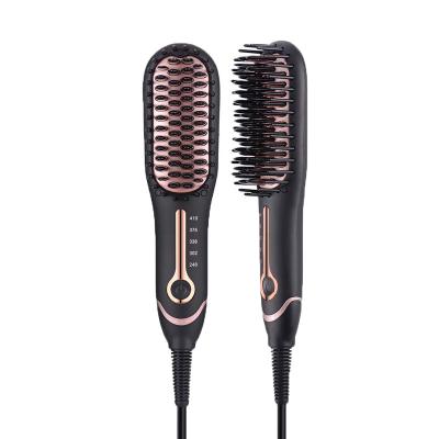 China 2022 Waterproof New Design Hair Straightener Brush Iron Comb Electric Straightening Hair Straightener For Men for sale