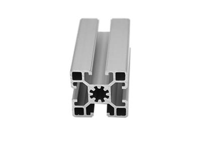 China Silver Extruded Aluminum T Channel / Slotted Aluminum Extrusion For Workstations for sale