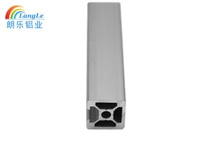 China 20*20mm Silver Anodized Extruded Aluminum T Slot For Cnc 50-6000mm Length for sale