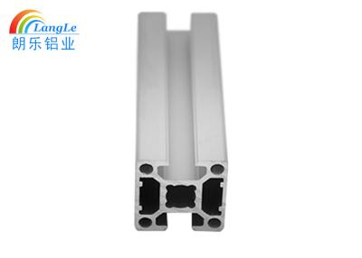 China 6063- T5 Alloy Silver Color Slotted Aluminum Square Tubing 50-6000mm Length for sale