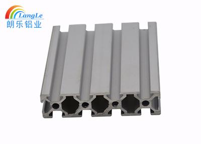 China 6063 Alloy Silver Anodized Square Aluminum Extrusion T Slot For Workstation for sale