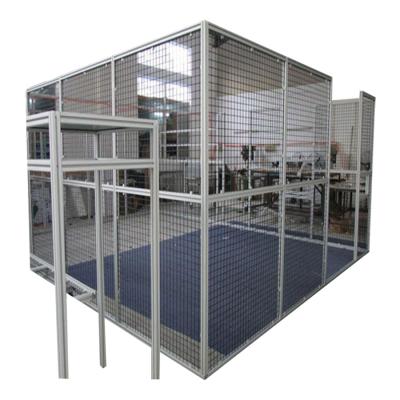 China Cnc Machine Protector Industrial Production Line Fence Cap Fixed Gear Aluminum Glass Door And Window Frame for sale