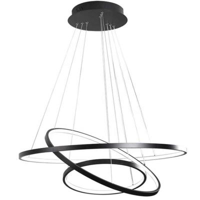 China #*Modern Simple And Fashion Design New 3 Ring Light Pendant Modern Ring Chandeliers Pendant Lights For Home Modern Circular Chandelier for sale