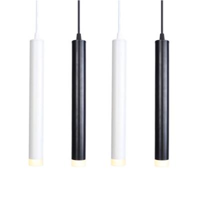 China New Black And White Minimalist Luxury Tube Chandelier Lamp *Modern Contemporary Led Aluminum Downlight for sale