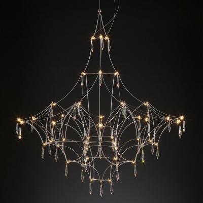 China *Modern Minimalist Multi-light Crystal Mesh LED Hanging Pendant Lighting for sale