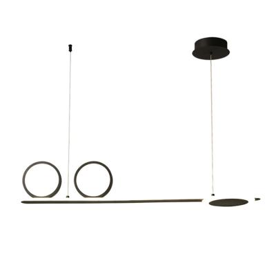 China Long Chandelier Simple *Modern Minimalist Designer LED Single Bar High Chandelier for sale