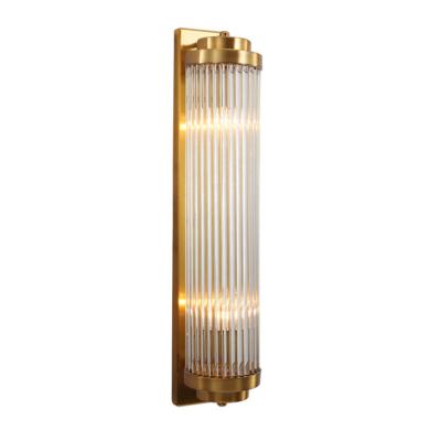 China Modern High Quality Bedroom Lighting Hot Sales Luxury Gold Crystal Wall Lamp Customer Recommended Metal Glass Wall Lights for sale