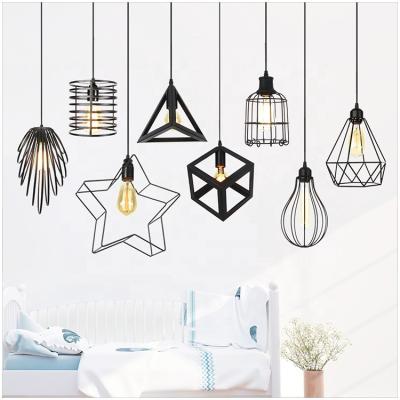 China RUSTIC Wire Chandelier Led 2020 Creative Lighting Retro Pendant Lights Industrial Lamps For Cafe And Bar for sale