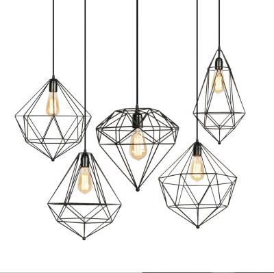 China HOTEL/HOME/SHOP/RESTAURANT/OFFICE wires black chandeliers lights metal kitchen island pendant lighting ceiling light fixtures for sale