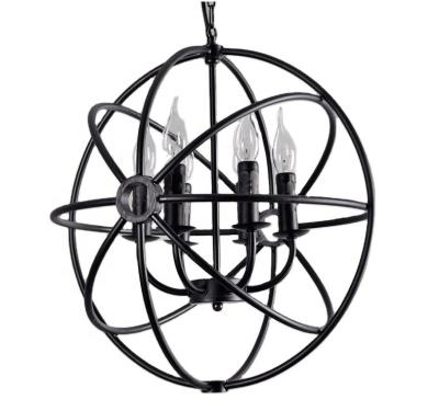 China Nordic Industrial Attic Light E26/E27 Pendant Loft Metal Wire Cage Decorative Lamp for sale