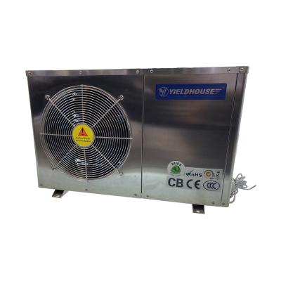 China Outdoor 3.8KW air source high discharge COP monoblock side air to water water heaters for sale