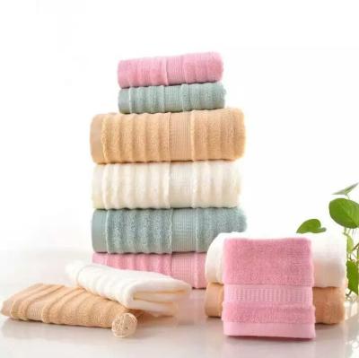 China Popular Customized QUICK DRY Bath Towel With Solid Color, Bamboo Face Towel Set for sale