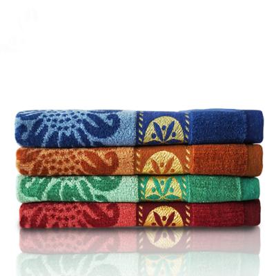 China China Wholesale Yarn Jacquard Velvet Cotton QUICK DRY Dyed Bath Towel for sale