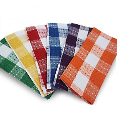 China Disposable Wholesale 100% Cotton Yarn Dyed Tea Towel Dec Kitchen Towel Dish Towel Cleaning Cloth for sale