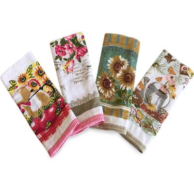 China Soft And Water Intake Wholesale High Quality 100% Cotton Printed Kitchen Towel for sale