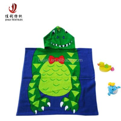 China 2020 QUICK DRY popular hood printed towel for kids. poncho 100% cotton material with reactive printing for sale