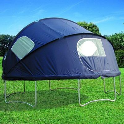 China With Large Funny Trampoline Play Tent 10ft 12ft 14ft 16ft Trampoline Tent Net Support Outdoor Fiberglass Protector for sale