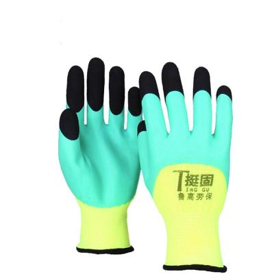 China Comfortable Worker Protection Absorb Sweat Breathe Freely Wear Proof Skid Resistance Work Latex Glove for sale