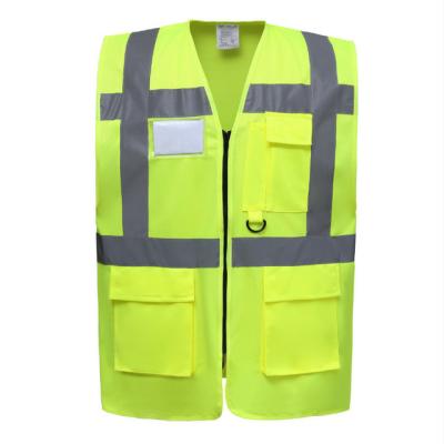 China Multi Pockets NEW Arrive High Level Yellow Pockets Work Vest Safety Reflective Vest for sale