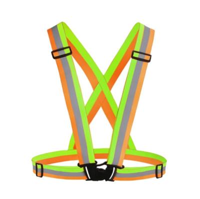 China Sports High Reflective Light Soft Multi Color Elastic Work Reflector Visibility Reflective Vest for sale