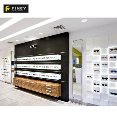 China Modern Fashion Solid Wood Optical Display Cabinets Showcase, Eyewear And Optical Display Rack for sale