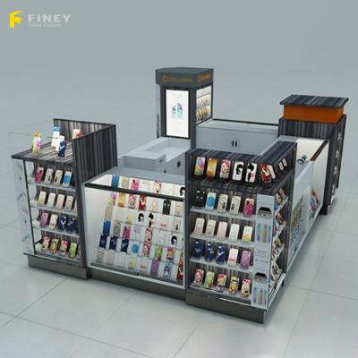 China Fashion Mobile Cell Phone Display Kiosk Good Quality Electronics Mobile Store for sale