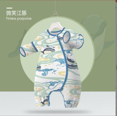 China Comfortable Breathable Amazon Spring 100%Cotton Newborn Baby Zipper And Muslin Summer Sleeping Bag for sale