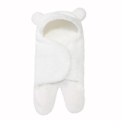 China Yilitu Antibacterial Wool Baby Ultra-soft Fluffy Imitation Bear Wrap Sleeping Bag for sale