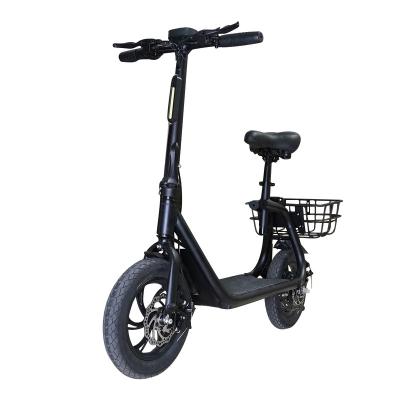 China Electric Scooters Alucard Aluminum Alloy Eu Warehouse FAST Delivery Folding Electric Bike With Seat Basket Adult for sale