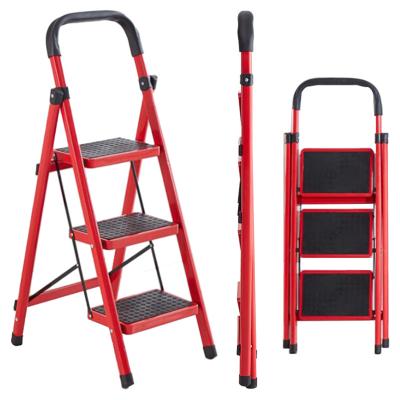 China Custom Folding Ladders Household Hardware Tools Folding Ladder Thickened 3 4 5 6 Step Herringbone Ladder for sale