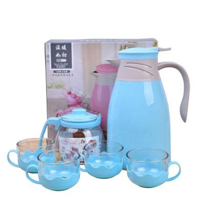 China Cheap Sustainable Household Under $3 Plastic Water Pot Set Afternoon Tea Coffee Pot Set Of $4 Teapots for sale