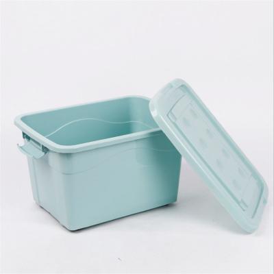 China Large pulley plastic storage box band storage box folding thickened sorting box will sell gifts for sale