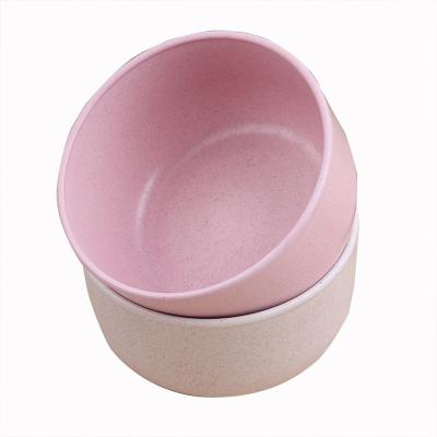 China Viable Manufacturers Wholesale Wheat Straw Bowl Set Meal Set Anti Wheat Flavor Bowl Gift Set Plastic Portable Drop Tableware for sale