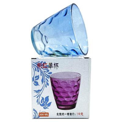 China Viable plant in running raindrops tea cup set with double colored CLASSIC colorful wall gift box drinking glass cup gifts for sale