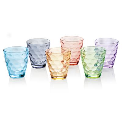 China Viable Colorful Rainbow Crystal Glass Cup Fruit Juice Whiskey Glass Mugs In Stock For Customized Logo for sale