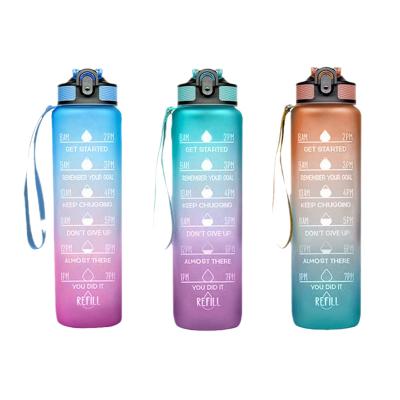 China Tritan Sustainable Water Bottle Frosted Sport Logo 1000ml Gym Gifts Minimalist Adults Plastic Customized Sustainable 50 Sets Per Case for sale