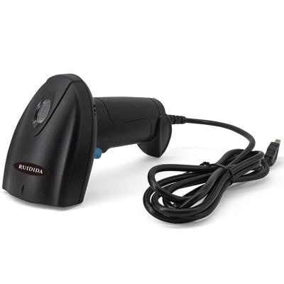 China Supermarket Wired 1D Barcode Handheld USB Scanner Wired Automatic Barcode Reader CCD Barcode Image Scanner for sale