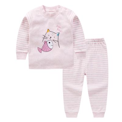 China Wholesale Two-Piece Set Autumn Cotton Underwear Set Children's Long Sleeve Boys and Girls Vintage Home Pants Pajamas for sale