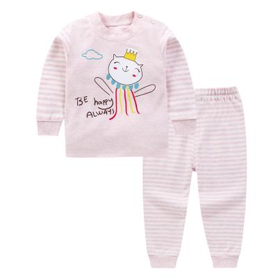 China Vintage Children's Pajamas And Underwear Wholesale Cotton Baby Clothes Home Suit Pajamas for sale